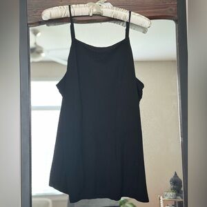 J. Crew Black Camisole Top with shelf bra lining